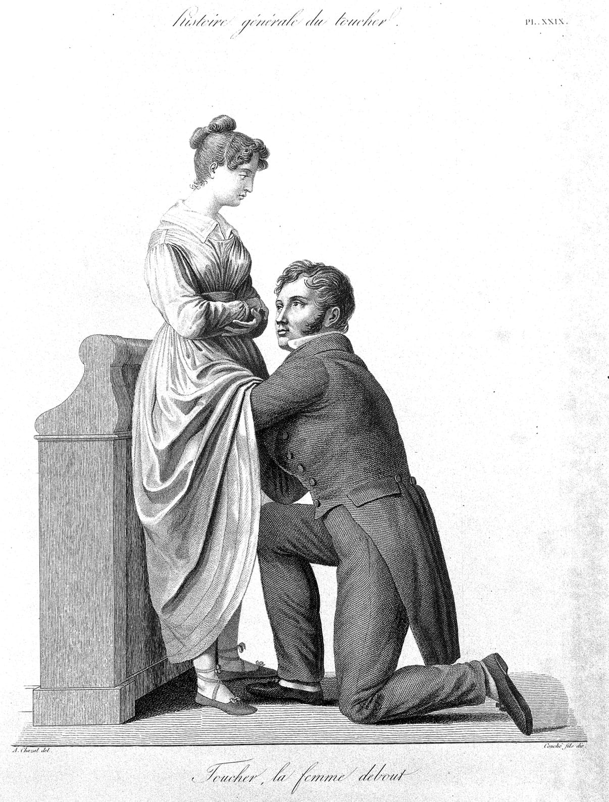 Vaginal examination in vertical position